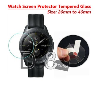 Universal Round Watch Screen Protector Tempered Glass Jam Kaca