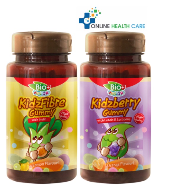 Bioplus Junior Kidzfibre Gummy 80s + Bioplus Junior Kidzberry Gummy 80s ...