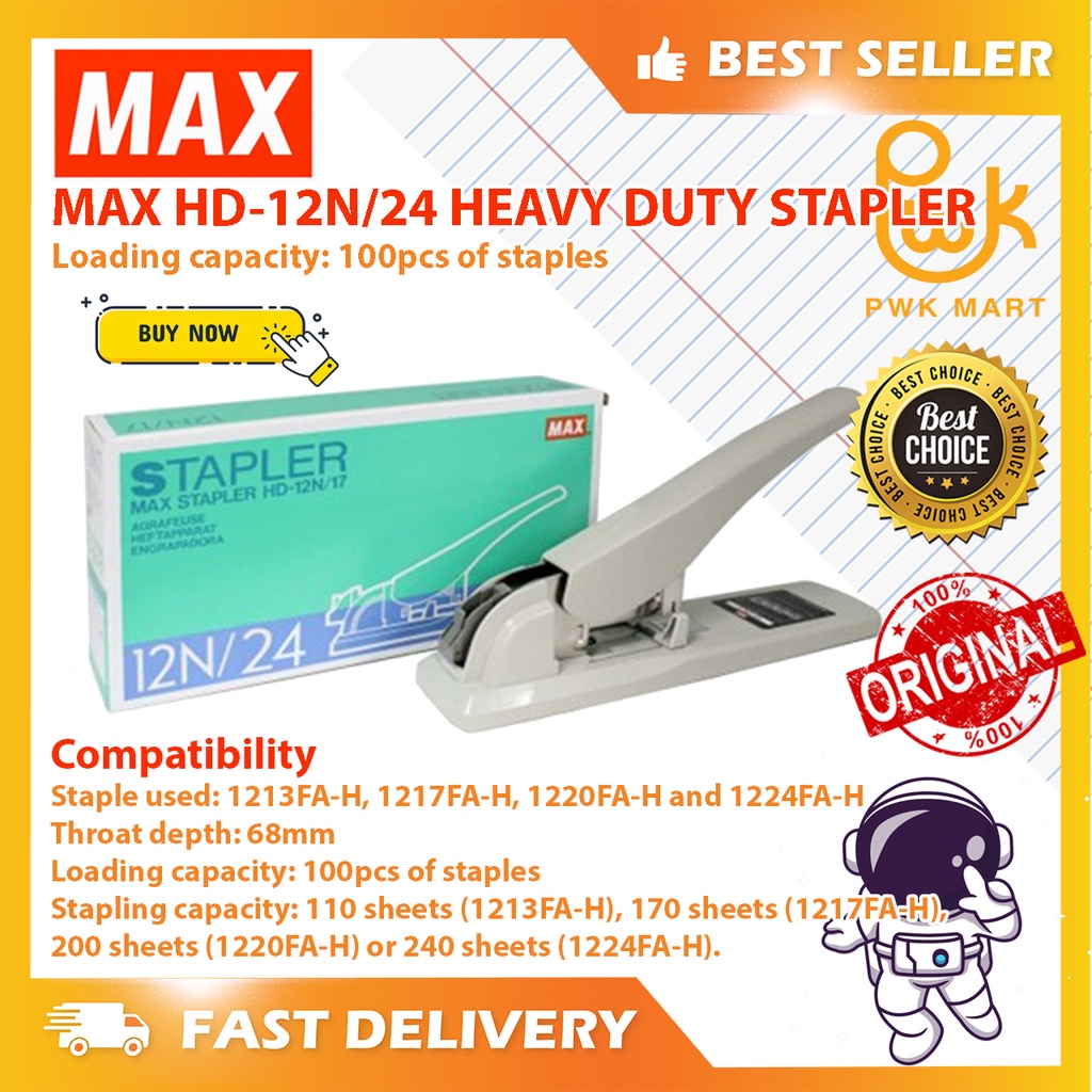 MAX Stapler HD-12N/24 HEAVY DUTY STAPLER