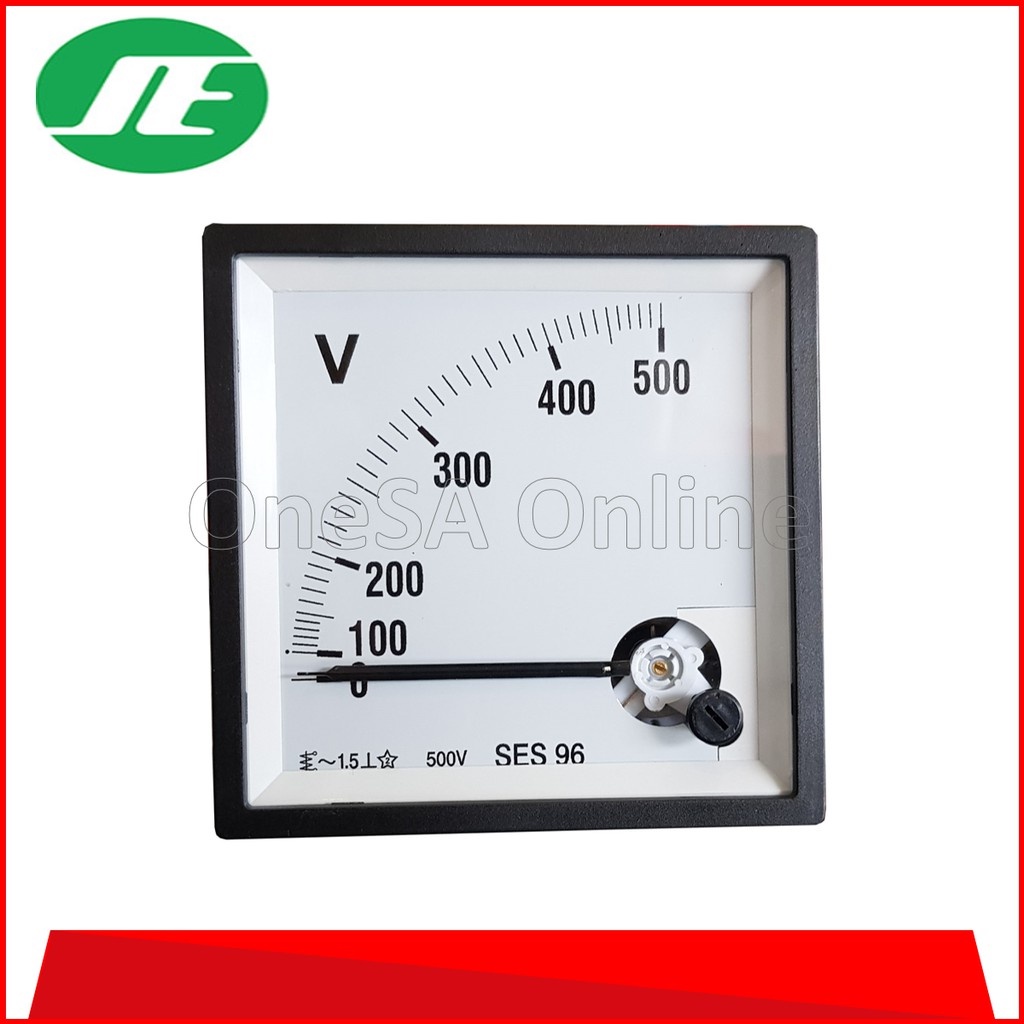SES AC ANALOG VOLTMETER PANEL,500V 96MM X 96MM(SES96VM500V) Shopee