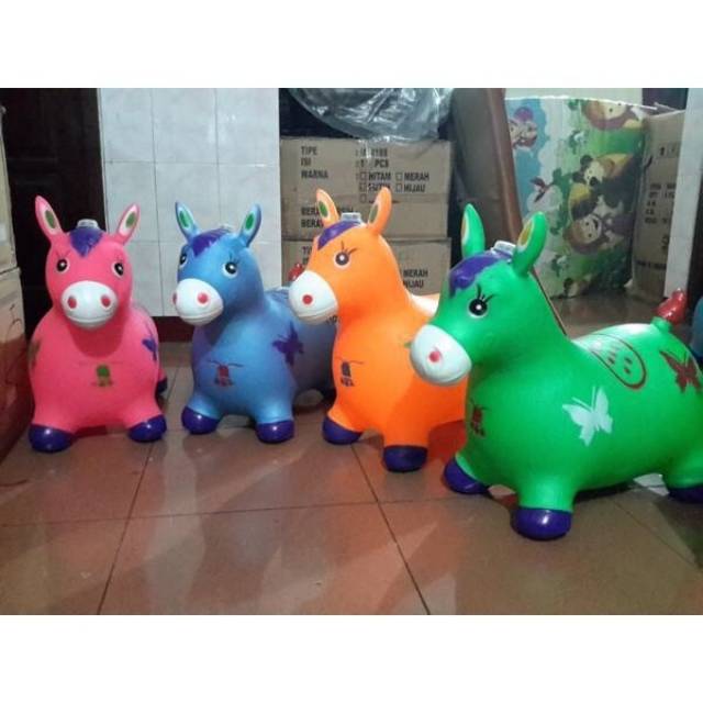 Jumping Horse Toy Sound (Cow model / Rubber Ox, Riding) Shopee Malaysia
