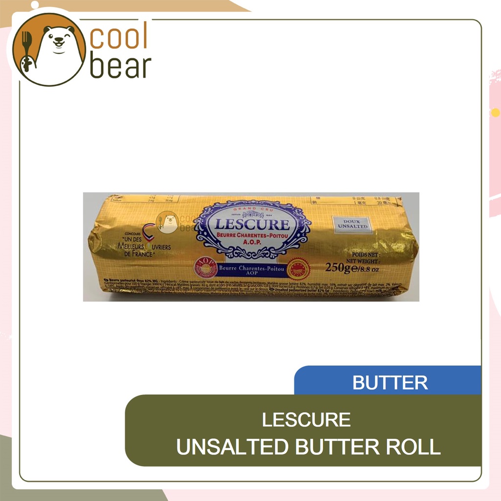 Lescure Unsalted Butter Salted Butter Roll 250g Shopee Malaysia 