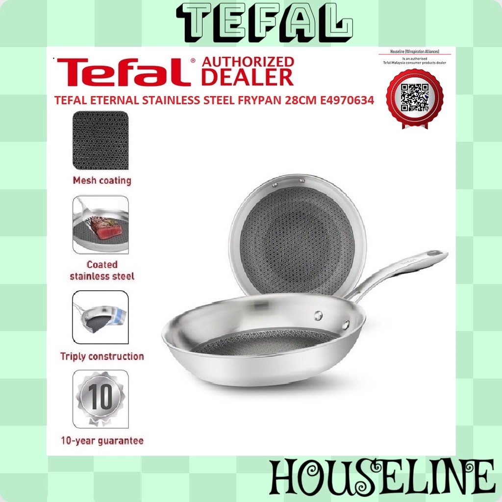 (3.3 SALES!!) Tefal Eternal Stainless Steel Frypan 28cm E4970634