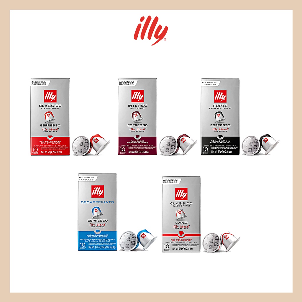 ILLY Nespresso®* Original compatible coffee capsules 5 Flavours(1Pack