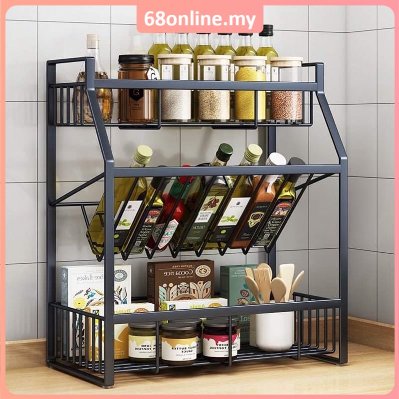 [Johor seller] Kitchen Organizer Rak Kitchen Storage Rack Rak Dapur ...