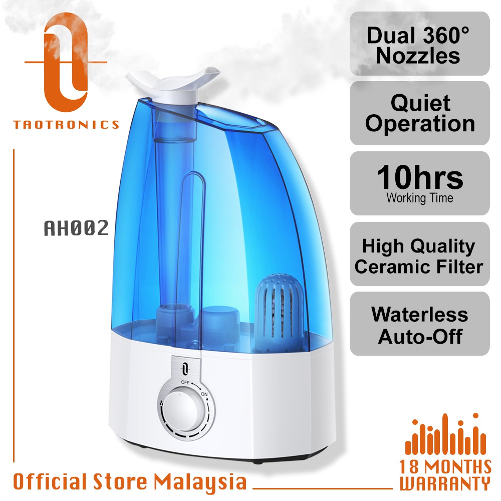 TaoTronics Humidifier 360° Rotate Build In Ceramic Filter Clean Air