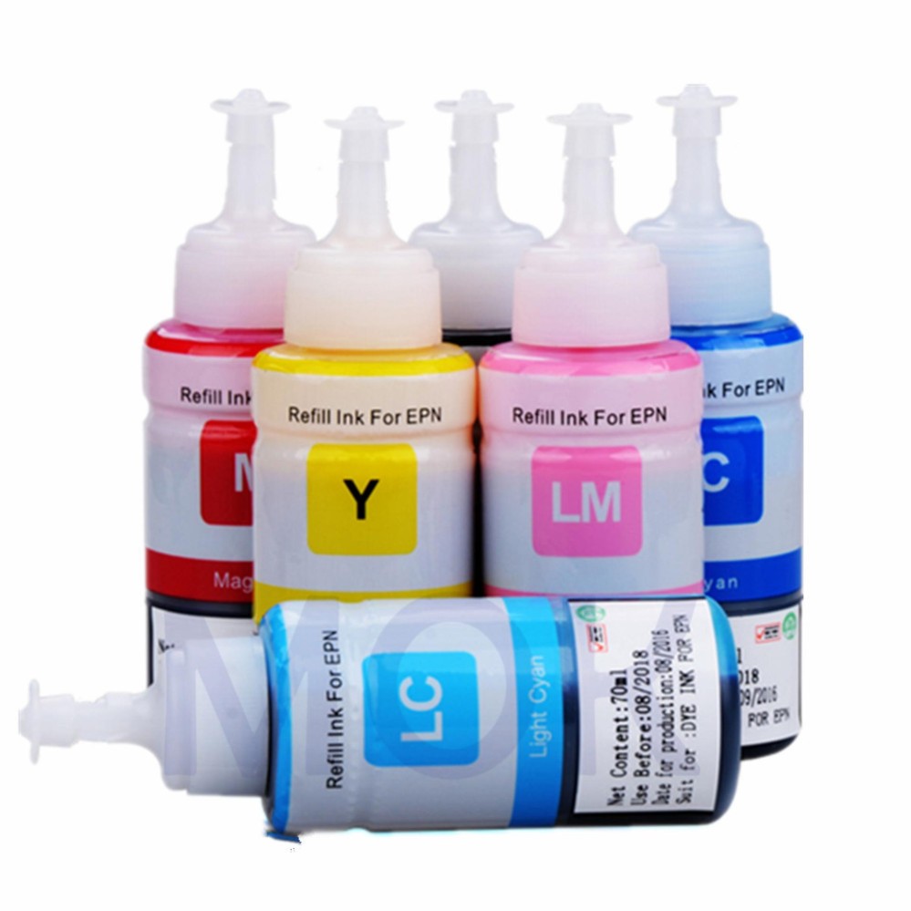 【6 Color/Set】Printer Ink Refill For Epson L800 L805 L810 L850 L1800 Ink ...