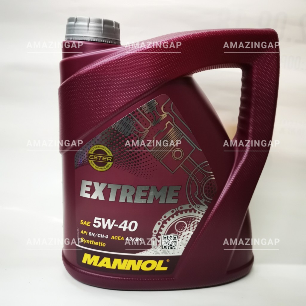 MANNOL 5W40 EXTREME 4L FULLY SYNTHETIC ENGINE OIL LUBRICANT 5W-40