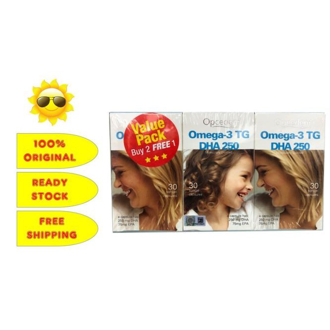 Opceden Omega3 TG DHA 250 30 softgels x 500mg Shopee Malaysia