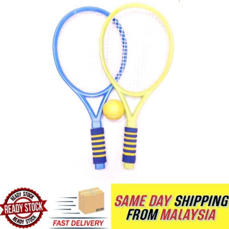 2pc Kids Tennis Racket Set | Bouncy Foam Ball | Child Friendly Design ...