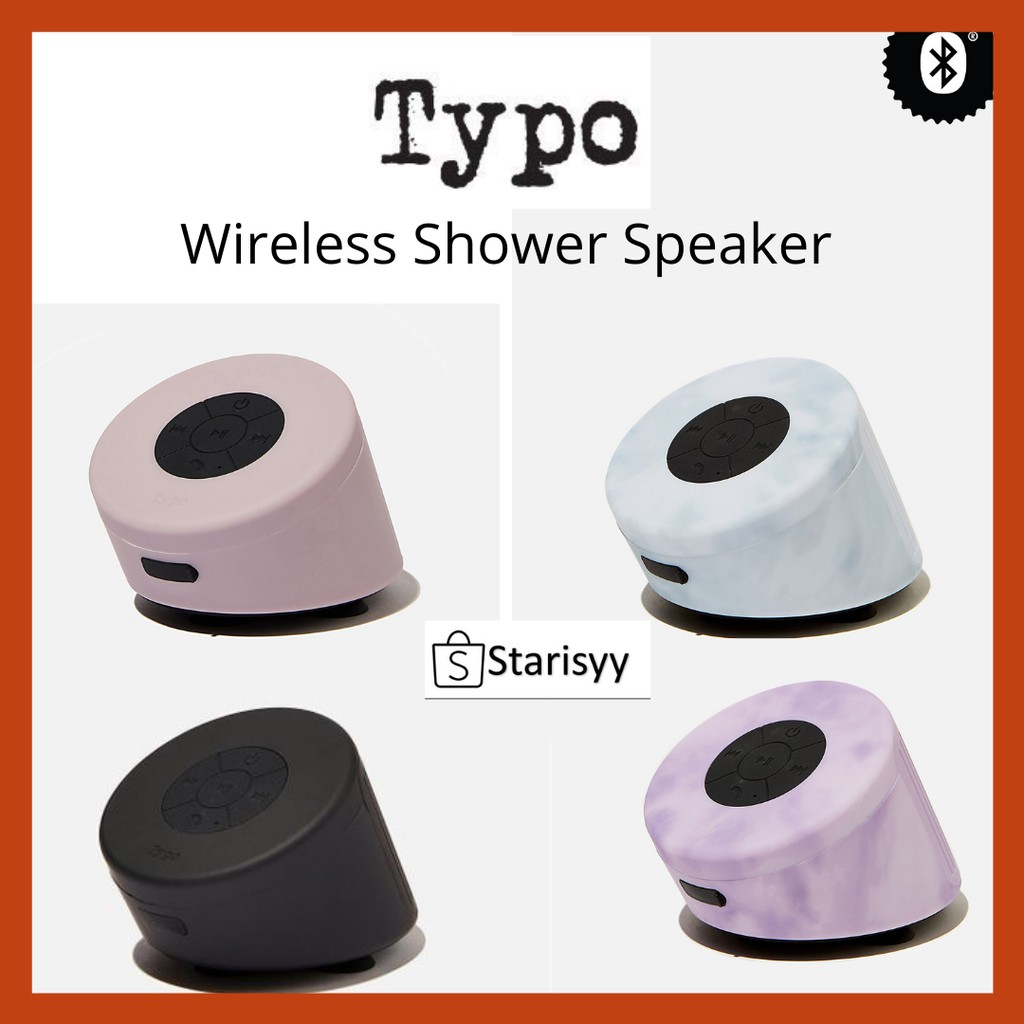 Shower speakers hot sale typo