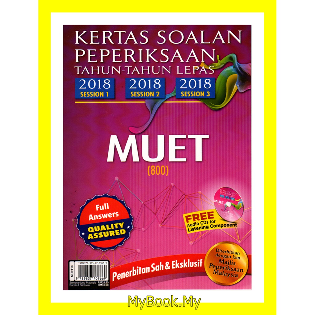 MyB Buku Latihan : Kertas Soalan Peperiksaan Tahun Lepas 2018 - MUET ...