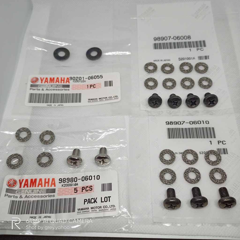 Yamaha RXZ 5PV Skru Cover Ekzos Original Japan (98907-06010/98980-06010 ...