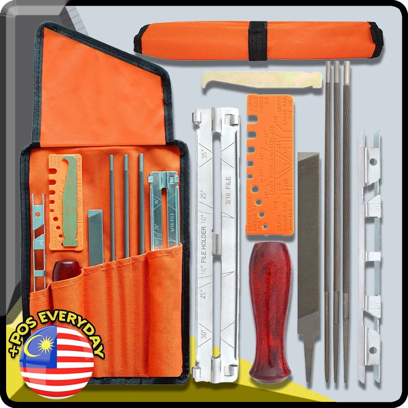 10pcs Set Professional Chainsaw Chain Sharpening Kit Tool Set Hardwood