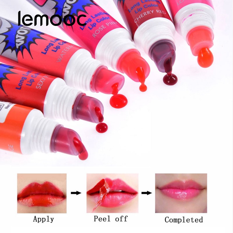 Peel Off Lip Tint Tattoo Makeup Lipstick Long Lasting Lip Waterproof ...