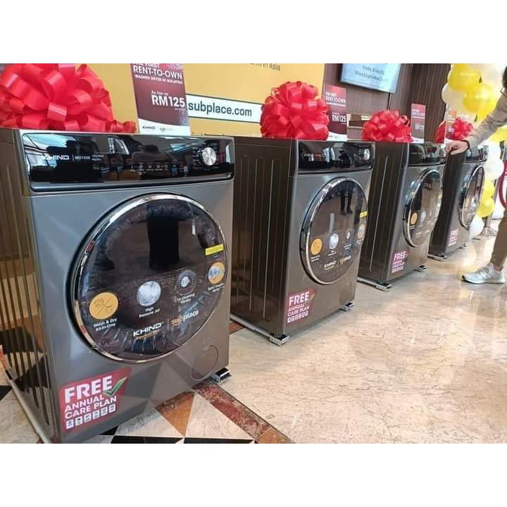 KHIND Washer Dryer Washing Machine + Dryer 2 in 1 Cash atau Installment