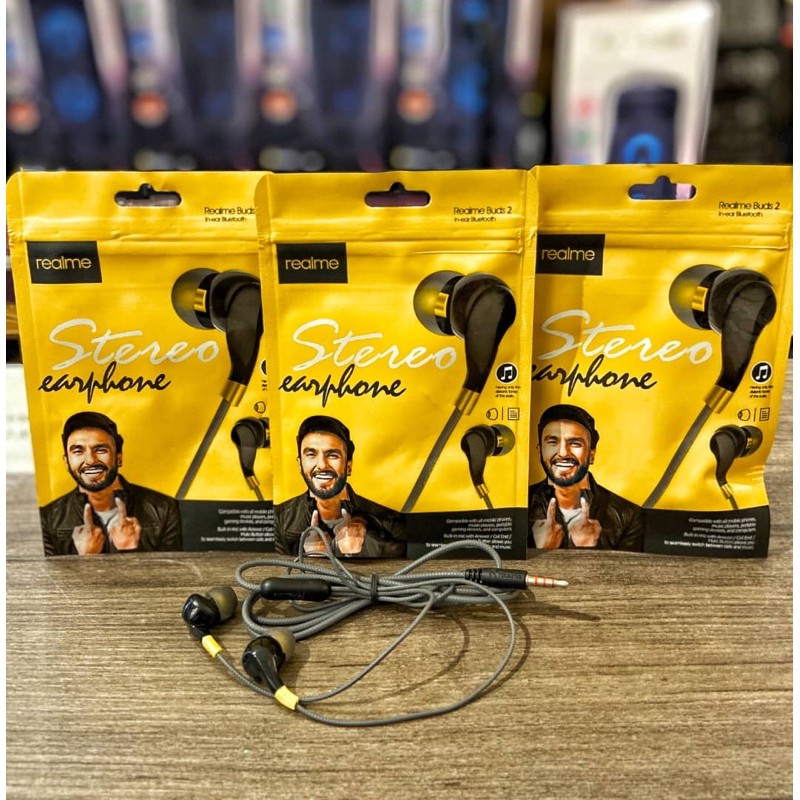 READY STOCK Realme Stereo earphone earphone handfree RMA103