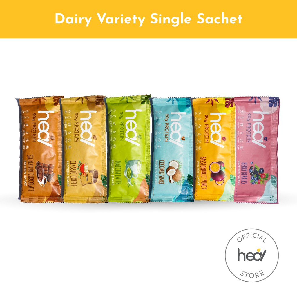 Heal Protein Shake Powder Whey Protein/Pea Protein Suitable for Muscle Gain/Diet (1's) Shopee