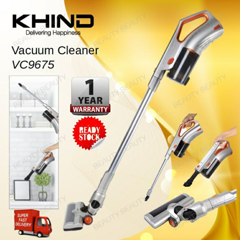 Khind Cordless Portable Vacuum Rechargeble Vacuum VC9675 LI Ion Battery