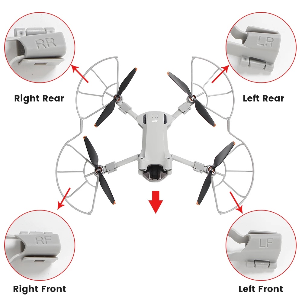 DJI Mini 3 Pro Propeller Holder Guard Film Glasses Landing Gear ...
