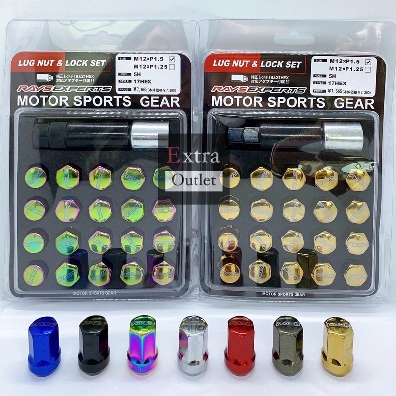 Rays Short Nut Rim Rass Racing Steel Wheel Nut L32mm M12 x 1.5MM/ 1