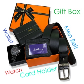 Polo Meisdo Men's Tie Leather Wallet and Belt Set with Gift