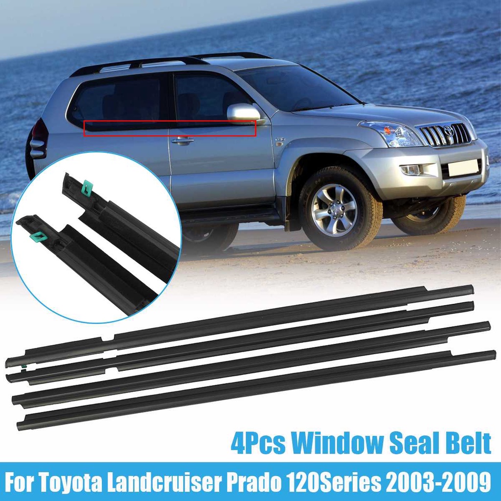 4Pcs Car Window Moulding Trim Weatherstrip Seal Belt For Toyota