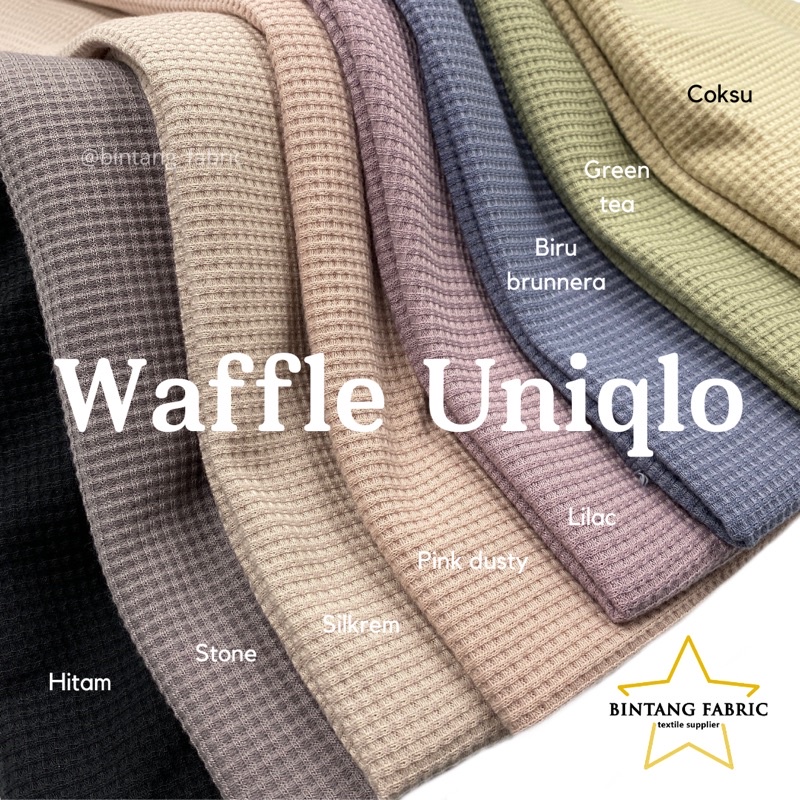 Uniqlo Premium Spandex Knit Waffle Fabric per 0.5 kg Shopee Malaysia