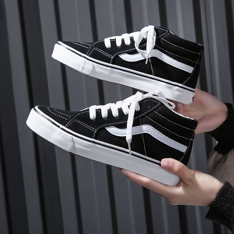 Men/Women v canvas shoes high cut sneakers couples canvas shoes