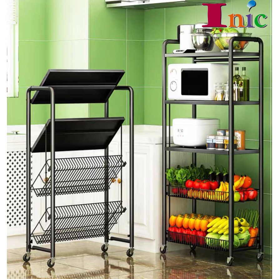 Kitchen Foldable Storage Rack Rak Lipat Dapur Microwave Rack Kitchen ...