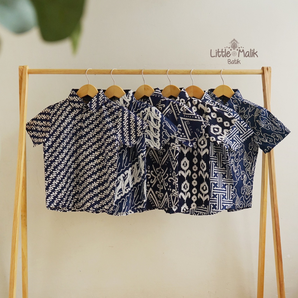 KEMEJA Children's Batik Shirt Short Sleeve By Little Malik Batik, Sogan ...
