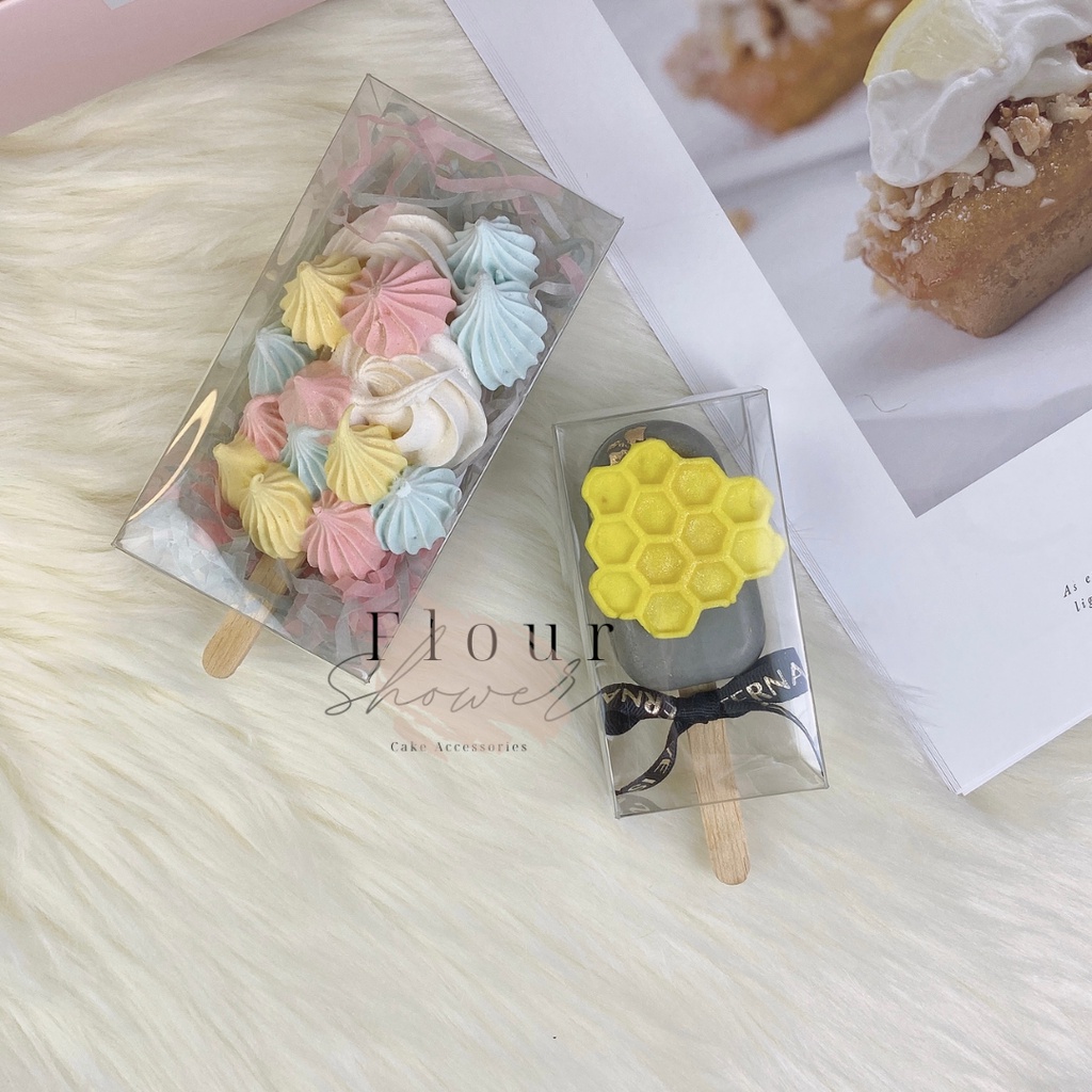 Single Popsicle Cakesicle Packaging Lolipop Cake Stick PET Clear Box Mini Macaron Chocolate Gift