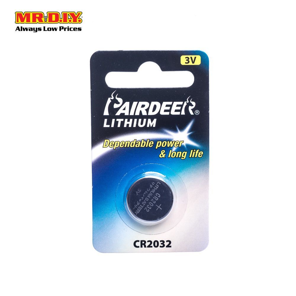 MR.DIY PAIRDEER Lithium Cell Battery CR2032 Shopee Malaysia