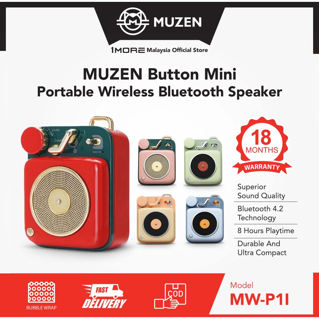 Muzen Button Mini Portable Wireless Bluetooth Speaker | Shopee Malaysia