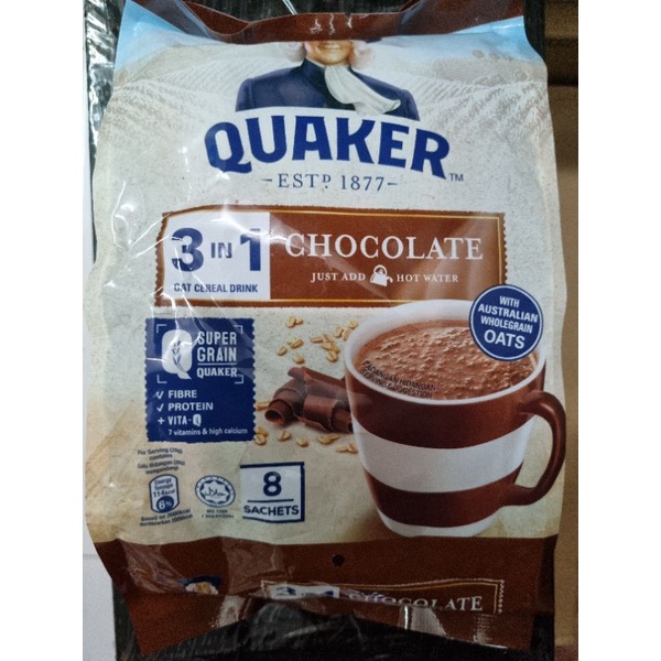QUAKER 3IN1 CHOCOLATE 8x28g | Shopee Malaysia