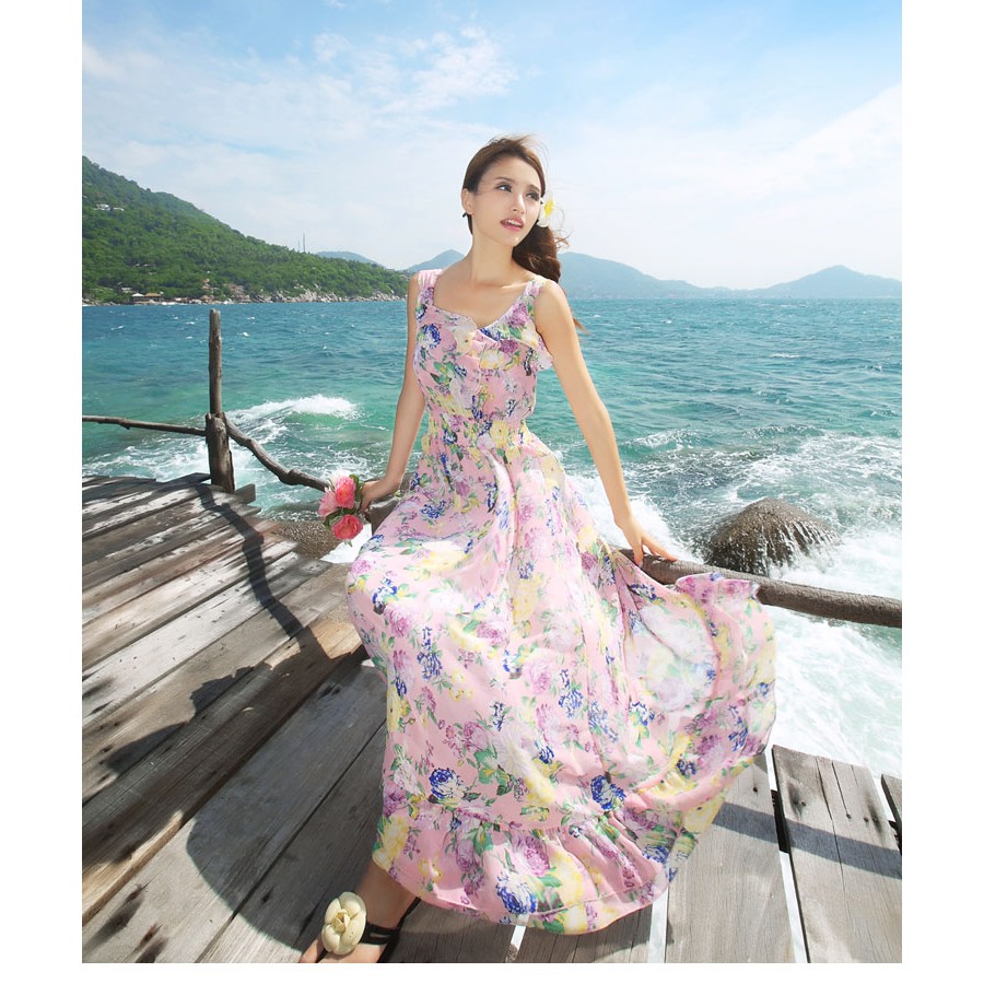 Flowery beach dress hotsell