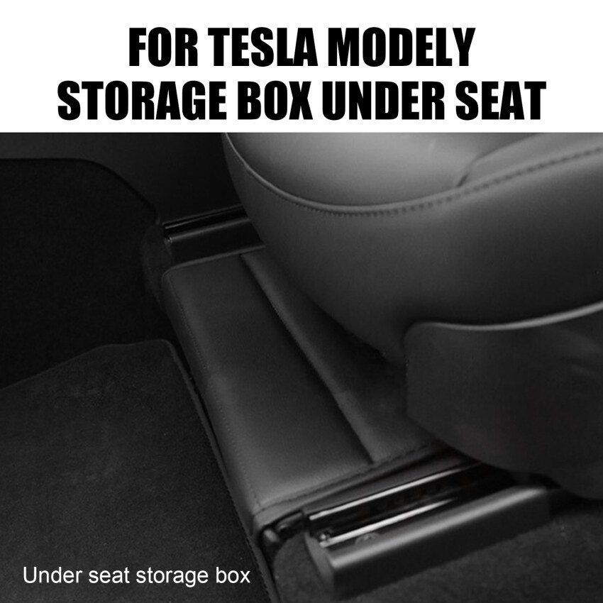 Front Row Under Seat Storage Box Folding Leather Organizer Box Car