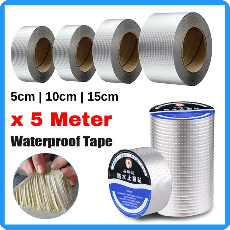 15CM Butyl Tape Rubber Aluminum Foil Tape Waterproof Strong Adhesive