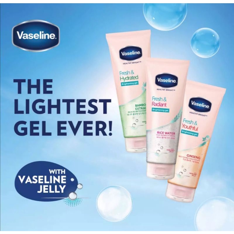Vaseline Healthy Fresh Whitening Gel / Brightening Gel 70ml /180ml (Exp ...