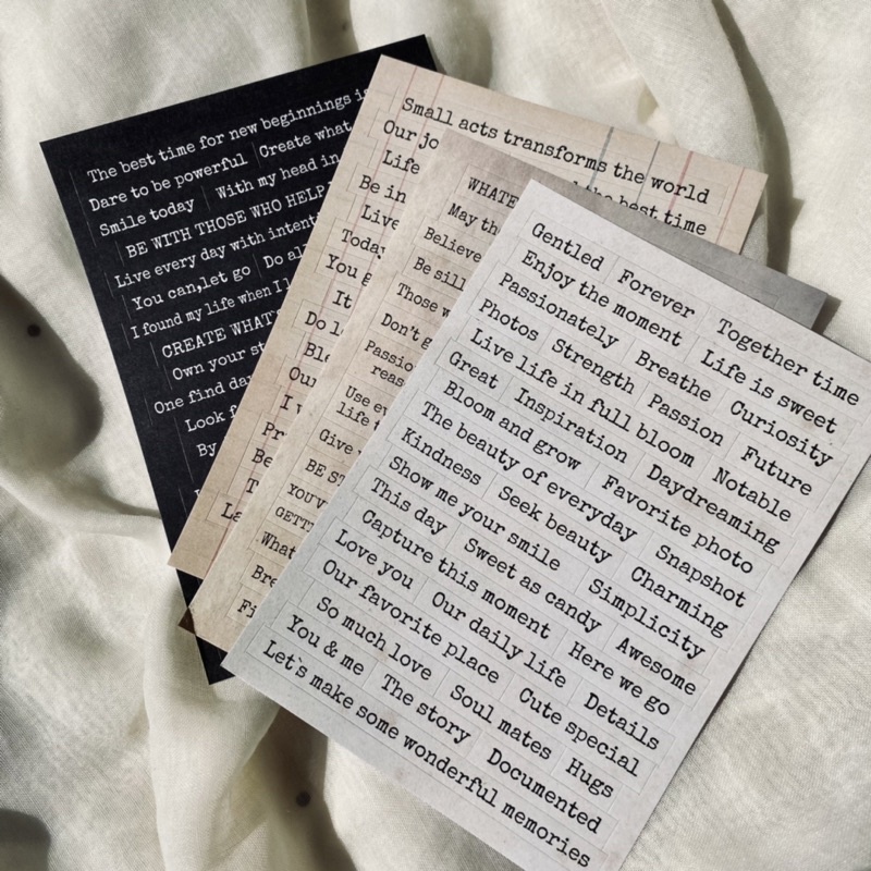 Judy Craft Typewriter English Sentences stickers 4 sheets | Shopee Malaysia