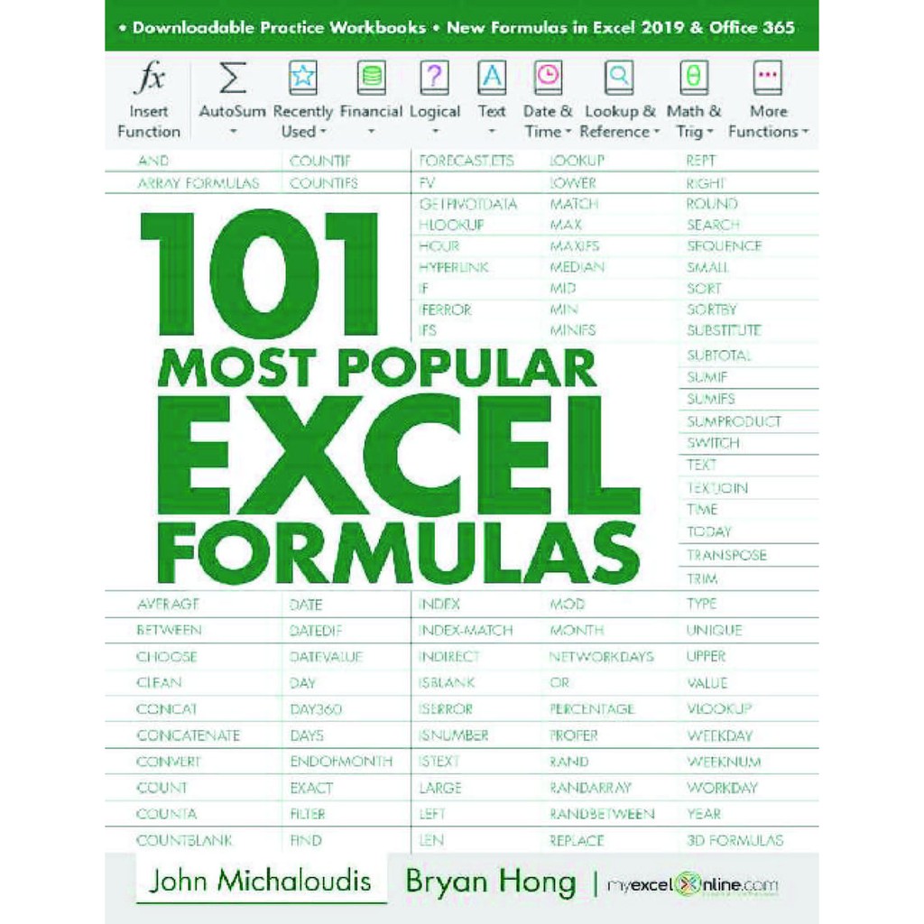 101 Most Popular Excel Formulas (Microsoft Excel ebook) | Shopee Malaysia
