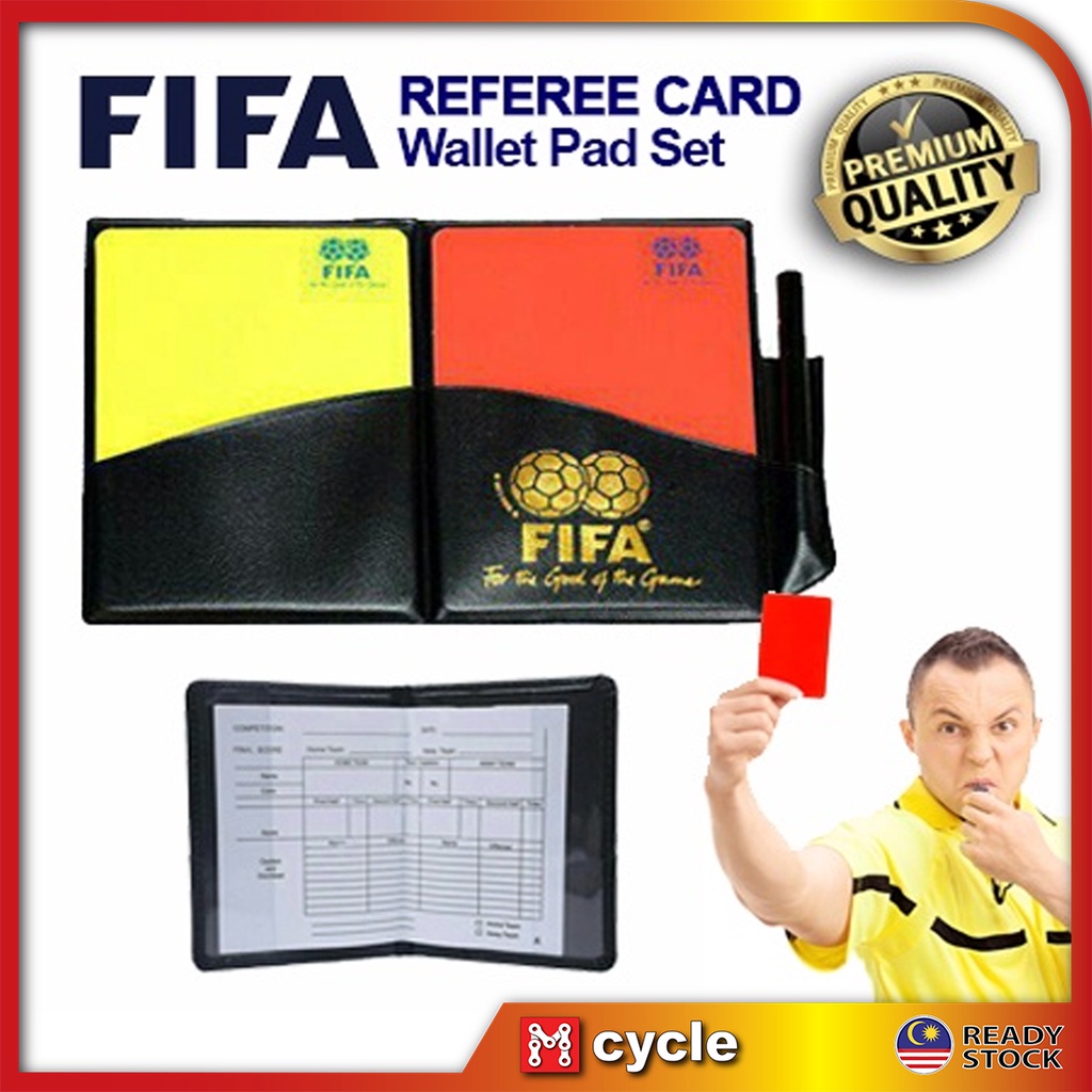 FIFA REFEREE CARD Wallet Notebook Pad Red and Yellow Card Football BUKU ...