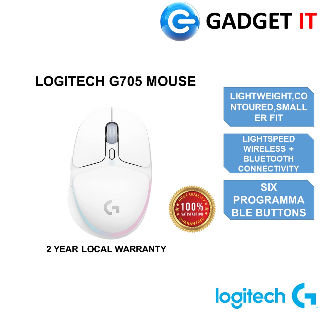 LOGITECH G705 AURORA WIRELESS GAMING MOUSE,CUSTOMIZABLE LIGHTSYNC RGB ...