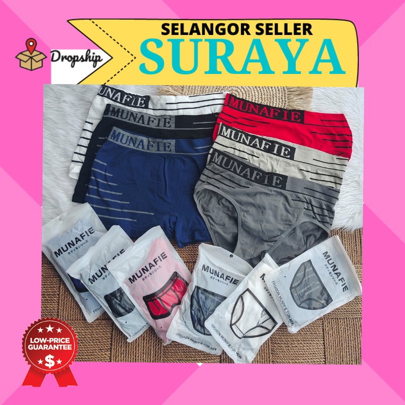 READY STOCK | NEW MUNAFIE MEN BOXER BRIEFS | MEN UNDERWEAR Seluar dalam ...