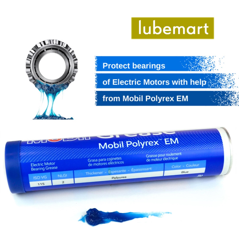 Mobil Polyrex EM 13.07oz(High Speed Electric Motor Bearing Grease Tube ...