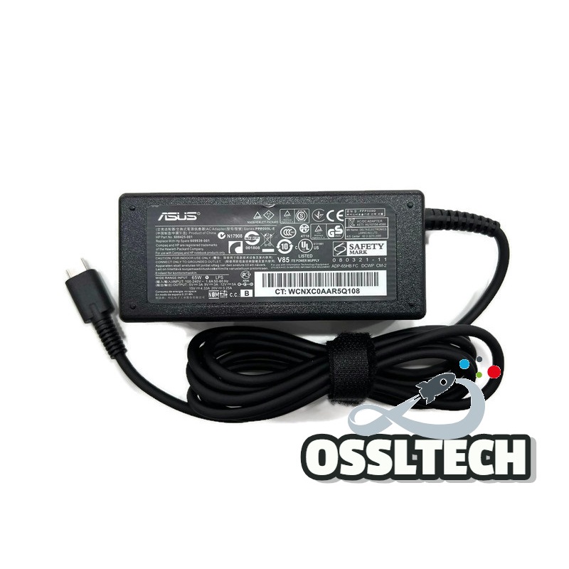 Chargeur Secteur ASYS 65W USB-C Pour Chromebook Flip C101PA C204MA - Neuf