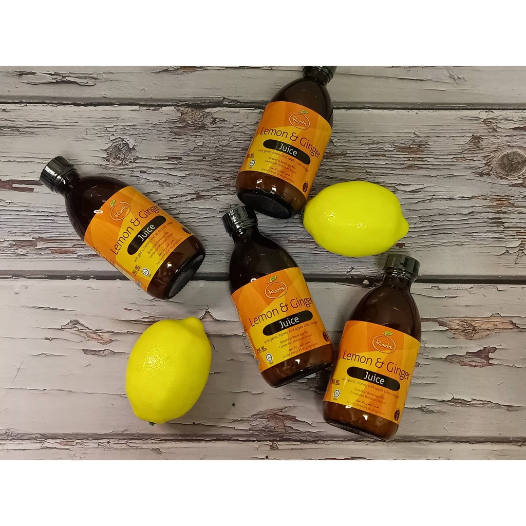 (4 in 1) Lemon Ginger Garlic Apple Cider Honey Juice 300ml Shopee