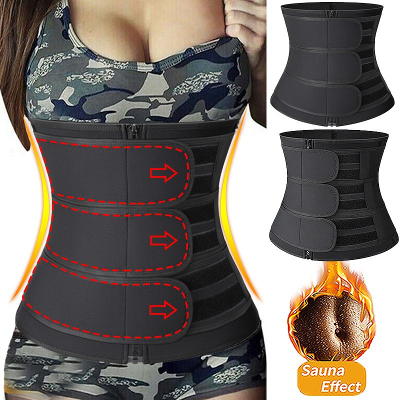 Women's Neoprene Waist Trainer Belt Corset - Adjustable Tummy Control Cincher (Black, S-5XL)