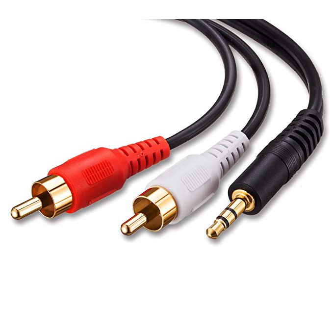 thumbnail image 2 of 5 Meter 3.5mm Male To 2 RCA Male Audio Adapter Cable Stereo Aux Cord Gold Plated 2 of 6