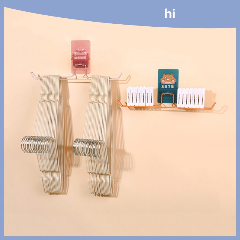HI HOMES Heavy Duty Hanger and Clip Collecting Rack Wall Mounted ...